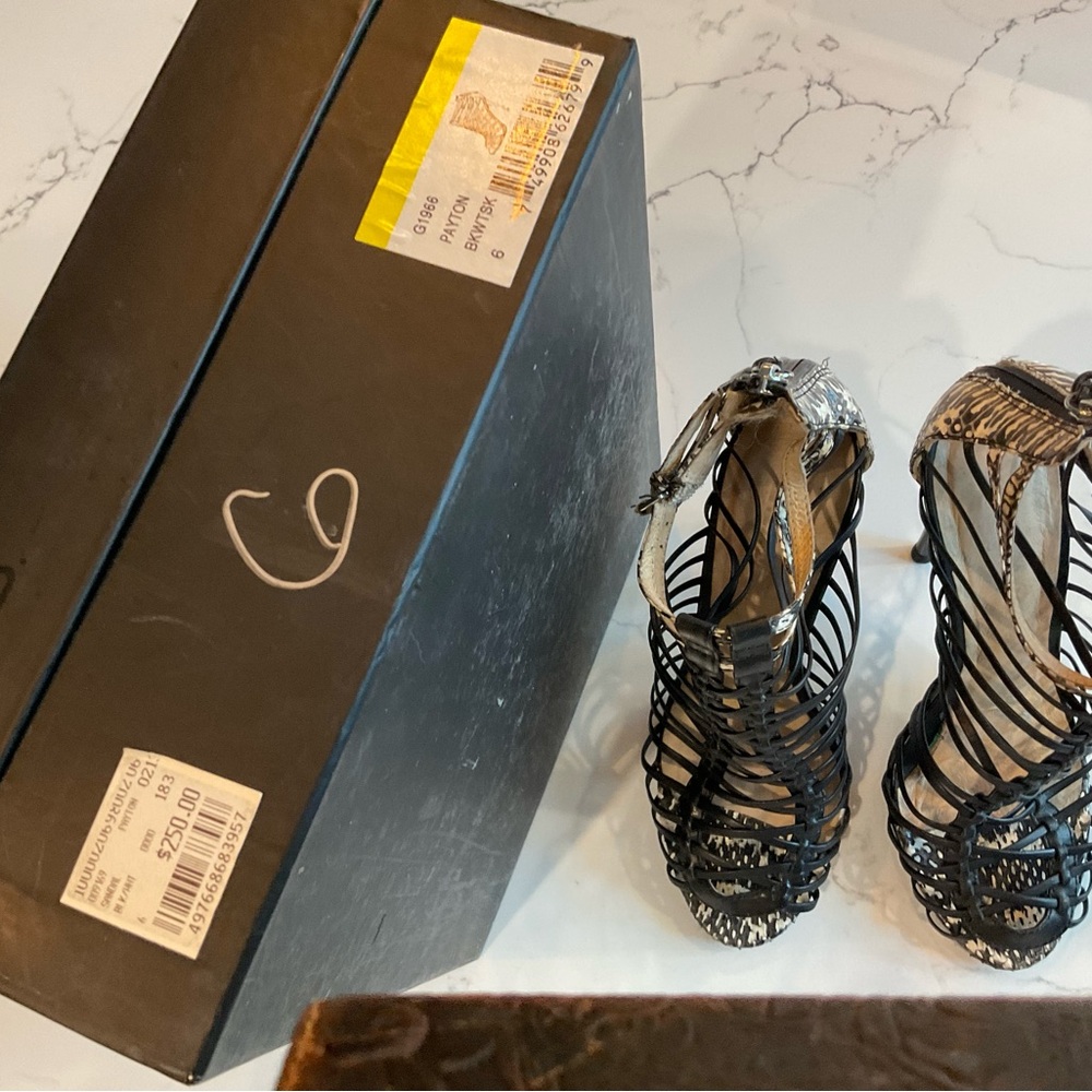 L.A.M.B. Sandals Sexy 4” heels excellent condition in the box  Gucci Prada